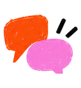 Pictogramme bulles de dialogue, page Agence de communication