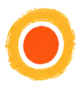 Pictogramme cercle jaune et orange, page Intelligence artificielle