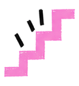 Pictogramme escalier rose, page Marque employeur
