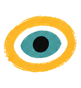 Pictogramme œil jaune et turquoise, page Intelligence artificielle