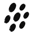 Pictogramme pois noirs, blocs éditoriaux